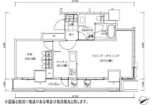 パークキューブ愛宕山タワー 2405 間取り図