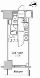 プラウドフラット浅草駒形 505 間取り図