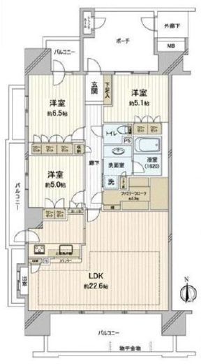 品川シーサイドレジデンス 10階 間取り図