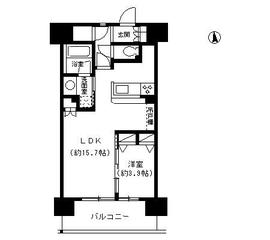 パークキューブ東品川 812 間取り図