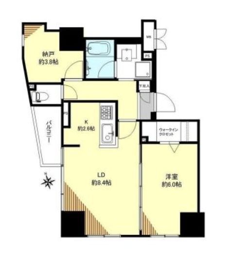 ガリシアレジデンス広尾 4階 間取り図