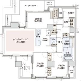 プラウド神楽坂マークス 5階 間取り図