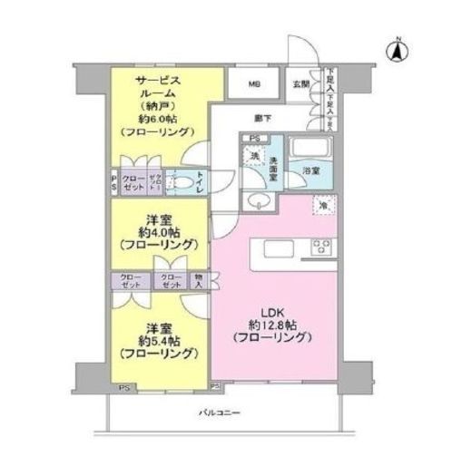 ランドステージ両国 13階 間取り図