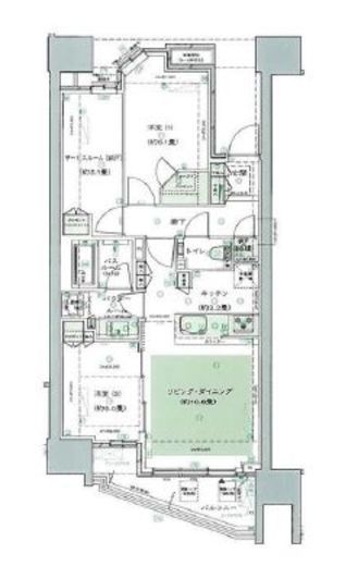 シティタワー品川パークフロント 18階 間取り図