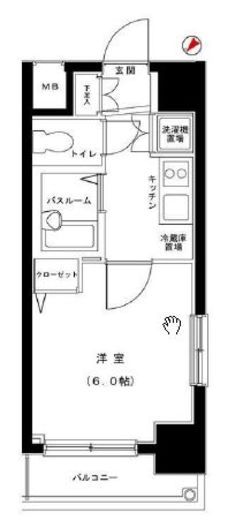 ベルファース渋谷 603 間取り図