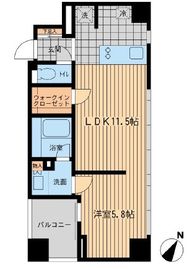 ウィルテラス勝どき 1002 間取り図