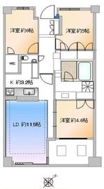 インプレスト早稲田 5階 間取り図