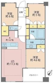 インプレスト早稲田 5階 間取り図