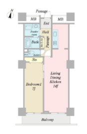 天王洲ビュータワー 307 間取り図