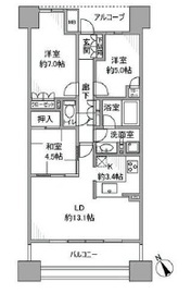 パークハウス清澄白河リバーサイド 13階 間取り図