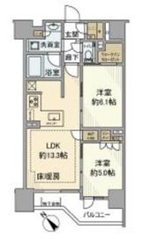 シティハウス中目黒ステーションコート 5階 間取り図