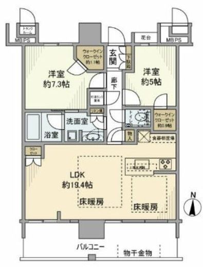 THE TOYOSU TOWER 24階 間取り図
