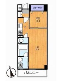 アリーサコート 403 間取り図