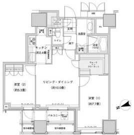 ウエストパークタワー池袋 1703 間取り図