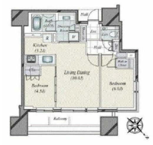 ローレルアイ恵比寿ピアース 4階 間取り図