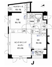 フォレシティ富ヶ谷 605 間取り図