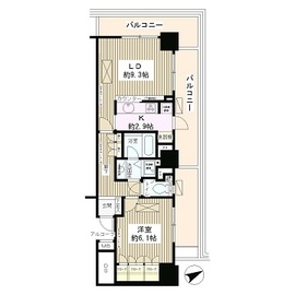 西新宿パークサイドタワー 2階 間取り図