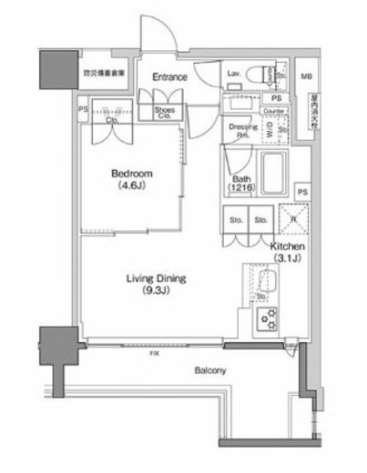 ザ・パークハビオ日本橋馬喰町 305 間取り図