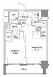 ザ・パークハビオ日本橋馬喰町 206 間取り図