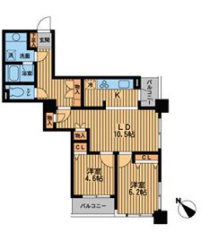 プライムアーバン新川 1003 間取り図