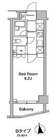 プラウドフラット代々木上原 202 間取り図