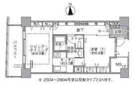 アクティ汐留 2504 間取り図