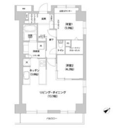 アウルコート南池袋 801 間取り図