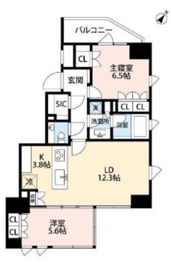 プレミスト赤坂翠嶺 5階 間取り図