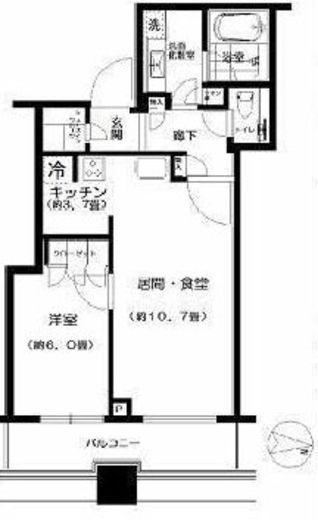 プラウドタワー千代田富士見 5階 間取り図