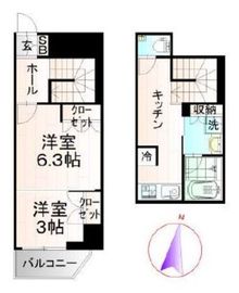 アクサスレジデンス外苑 3階 間取り図