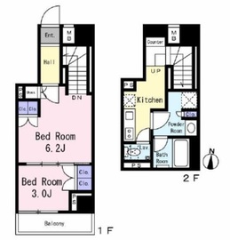 アクサスレジデンス外苑 3階 間取り図