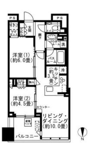 シティタワー銀座東 19階 間取り図