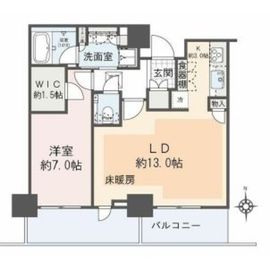 パークコート乃木坂ザタワー 10階 間取り図