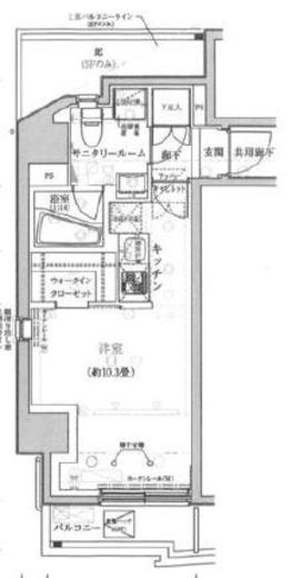 アジールコフレ中目黒 6階 間取り図