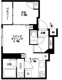 キュスティーヌ18目白学園通り 6階 間取り図