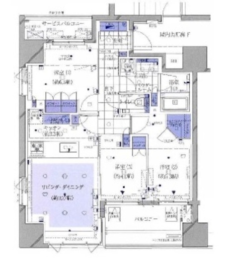 ザ・ファイン築地レジデンス 5階 間取り図