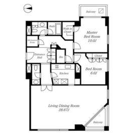 元麻布ガーデン 205 間取り図