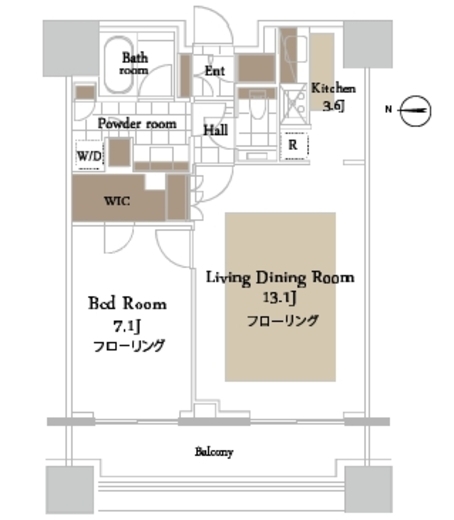 コンシェリア西新宿タワーズウエスト 26階 間取り図