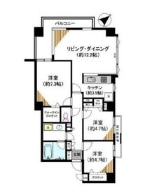 東急ドエルアルス渋谷八幡坂 2階 間取り図