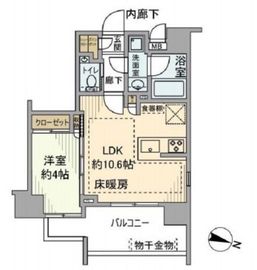 アジールコフレ新中野 4階 間取り図