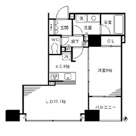 シティハウス月島駅前キャピタルコート 7階 間取り図