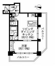 レジディア神田東 803 間取り図