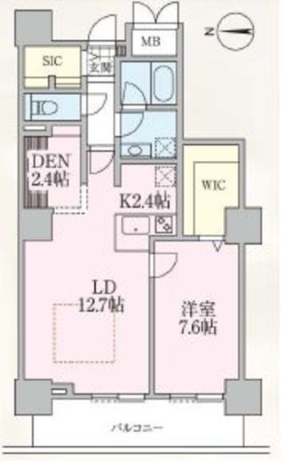 ロイヤルパークスタワー南千住 2704 間取り図