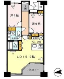 ロイヤルパークス西新井 307 間取り図