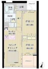 ガーデニエール砧ウエスト 556 間取り図