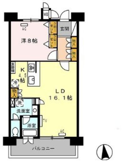 ロイヤルパークス西新井 211 間取り図