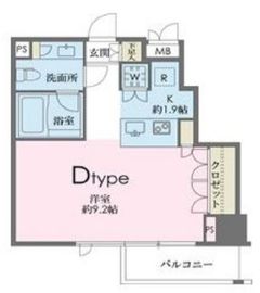 ドゥーエ南麻布 404 間取り図