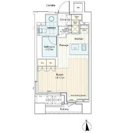 カスタリア麻布十番2 802 間取り図