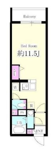 ルネサンスコート三軒茶屋茶沢通り 201 間取り図