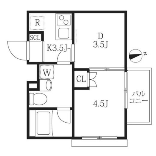 ハーモニーレジデンス神楽坂ヒルズfirst 307 間取り図